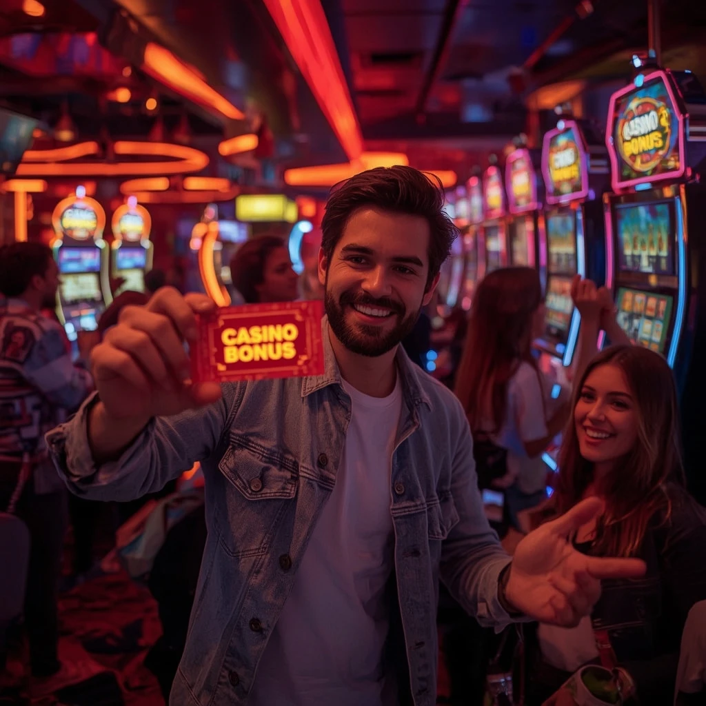 une personne tenant un bonus de casino Only Spins Casino